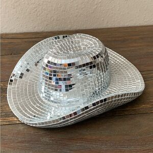 Silver Disco Cowboy Hat